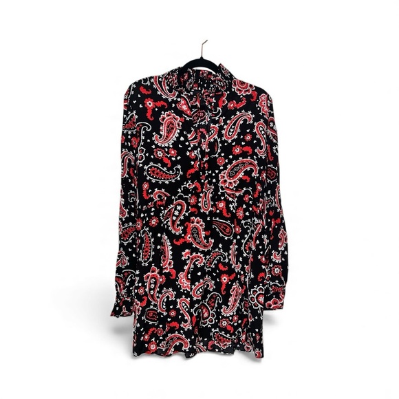 The Kooples
Western Paisley Print Peasant Dress Size 1 FR/ US Small NWT No Belt - Picture 6 of 12